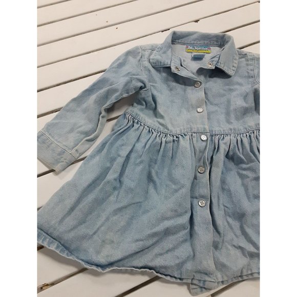 Baby Superstore Denim Toddler Dress Size 3T - Picture 3 of 7